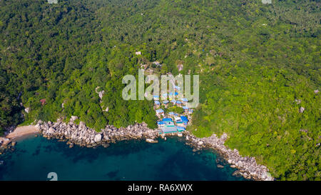 Anzeigen Rock Resort, Hin Wong Bay, Koh Tao, Thailand Stockfoto