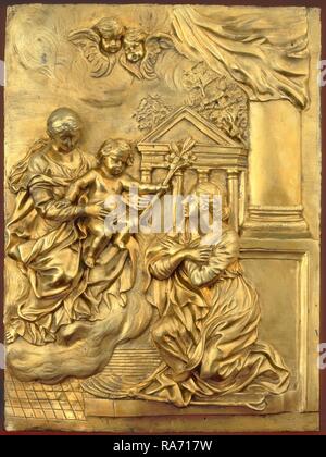 Wahrscheinlich Cosimo Fancelli, nachdem Pietro da Cortona, die Jungfrau und das Kind 28,18 Saint Martina, Italienisch, 1620 - Neuerfundene Stockfoto