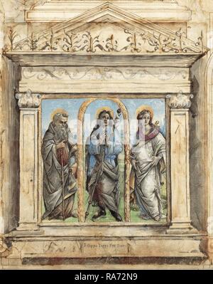 Raffaellino Del Garbo (Italienisch, 1466-1524), Saint Roch zwischen den Heiligen Antonius Abt und Katharina von Alexandria, c Neuerfundene Stockfoto