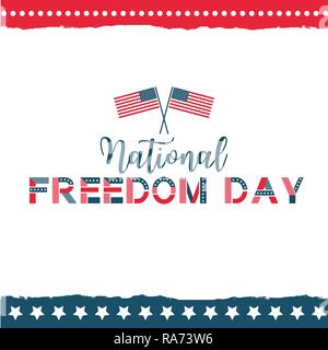 Vector Illustration der nationalen Freiheit. Plakat für Feier Design. Stock Vektor