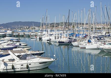 Marina, Cannes, Côte d'Azur, Provence - Alpes - Côte d'Azur, Frankreich Stockfoto