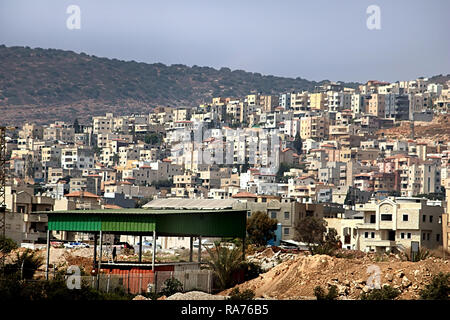 Die Stadt von nazereth in der hügeligen Region Galiläa in Region Nord von Israel Stockfoto