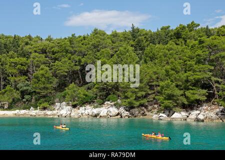 Paddler, Rab, Primorje-Gorski Kotar County, Kroatien Stockfoto