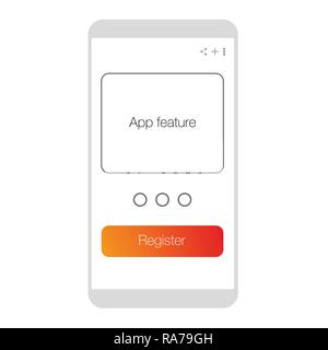 Registrieren UX mobile App Stock Vektor