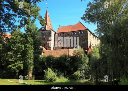 Schloss Wenzelschloss in Lauf an der Pegnitz, Nürnberger Land, Mittelfranken, Bayern Stockfoto