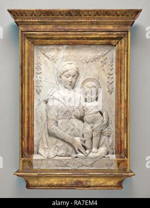 Antonio Rossellino, Italienisch (1427-1479), Madonna mit Kind, C. 1475-1478, Marmor. Neuerfundene durch Gibon. Klassische Kunst neuerfundene Stockfoto