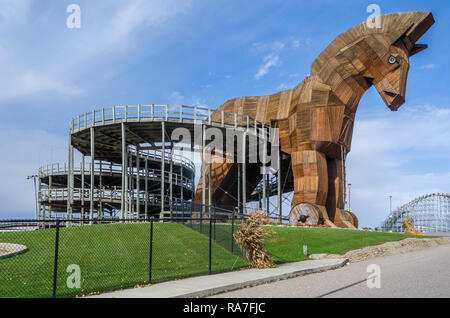 Gebäude in Wisconsin Dells Stockfoto