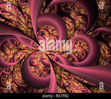 Außerordentliche schöne bunte Glasfenster Schmetterling. Abstrakt fractal symmetrische Formen, digitale Logarithmus für kreative Grafik, Einladung Stockfoto