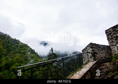 Eintritt in die Zil Burg oder Zilkale in der Stadt Rize Provinz in der Türkei Stockfoto