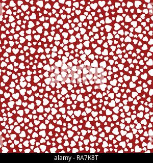 Nahtlose rot Muster mit Herzen. Valentines Tag Hintergrund. Vector Illustration Stock Vektor