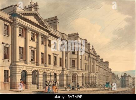 Thomas Malton, Großbritannien (1748-1804), Milsom Street in der Badewanne, 1784, Pen und in grau und schwarz mit grauem Waschen und Neuerfundene Stockfoto