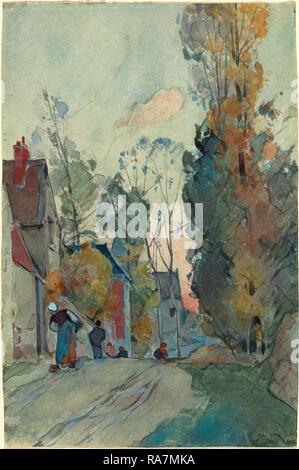 Auguste Lepère, Französisch (1849-1918), Rue de Jouy le Comte, wahrscheinlich 1880, Aquarell. Neuerfundene durch Gibon. Klassische Kunst neuerfundene Stockfoto