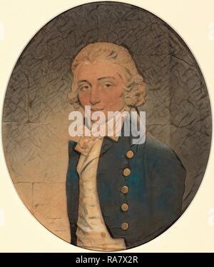 John Downman (Welsh, 1750-1824), George Mühlen, 1792, Pastell mit grauen und braunen Wash auf zwei überlappende Blätter neuerfundene Stockfoto