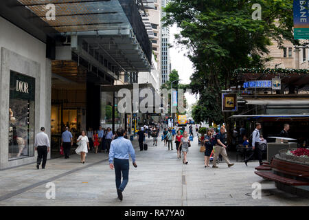 Queen Sie Street Mall, Brisbane, Queensland, Australien Stockfoto