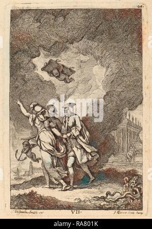 Franz Edmund Weirotter nach Étienne de Lavallée-Poussin (Österreich, 1730 - 1771), Nella Venuta in Roma: pl. 7, 1764 überarbeitet Stockfoto