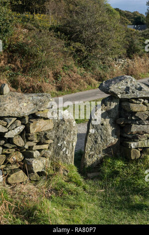 Stein Stil in der Nähe von Cartmel im Süden Seen, Cumbria Stockfoto