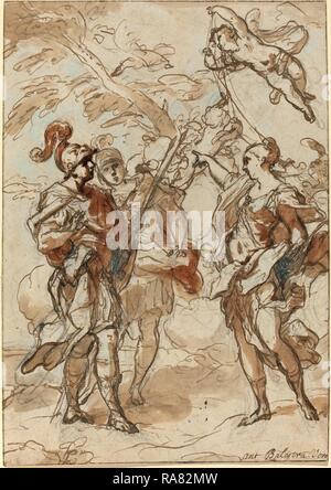 Antonio Balestra (Italienisch, 1666-1740), Venus 28,18 Aeneas, 1713, Stift und Tinte braun mit braun waschen über Neuerfundene Stockfoto