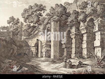 Johann Christian Reinhart (Deutsch, 1761-1847), Nel Colosseo, 1793, Radierung auf Bütten. Neuerfundene Stockfoto