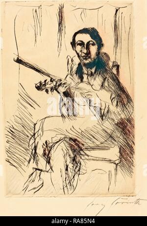 Lovis Corinth, Andreas Weissgaerber-I (Bildnis Andreas Weissgaerber), Deutsch, 1858 - 1925, 1919, kaltnadelradierung in Schwarz auf Neuerfundene Stockfoto