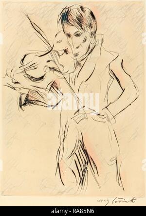 Lovis Corinth, Andreas Weissgaerber-II (Bildnis Andreas Weissgaerber), Deutsch, 1858 - 1925, 1919, kaltnadelradierung in Schwarz neuerfundene Stockfoto