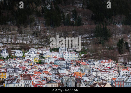 Mount Floyen, Bergen, Norwegen. Stockfoto