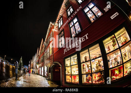 Bryggen, Bergen, Norwegen. Stockfoto