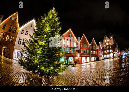 Bryggen, Bergen, Norwegen. Stockfoto