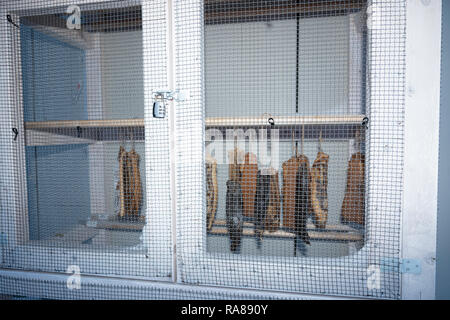 Air cured" Fleisch in einem Hotel in Kirkenes, Norwegen. Stockfoto