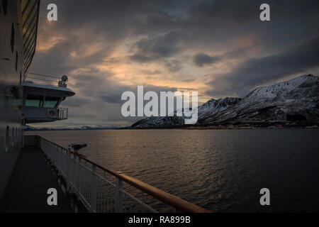 An Bord der Hurtigruten coastal Steamer, Norwegen. Stockfoto