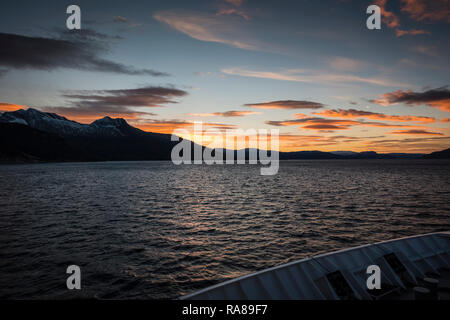 An Bord der Hurtigruten coastal Steamer, Norwegen. Stockfoto