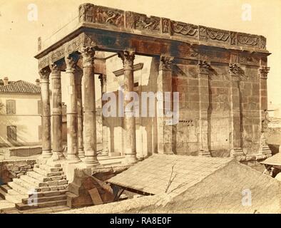 Tebessa Ruinen der Tempel der Minerva, Algier, die Neurdein Fotografien von Algerien einschließlich der byzantinischen und römischen Neuerfundene Stockfoto