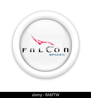 Falcon Spacex logo Stockfoto