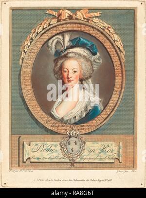 Pierre-Michel Alix nach Elisabeth-Louise Vigée Le Brun (Französisch, 1762-1817), Königin Marie-Antoinette, C. 1789 Neuerfundene Stockfoto