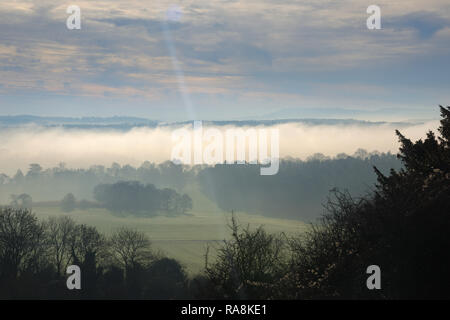 Blick nach Süden von Newlands Ecke albury Surrey Stockfoto
