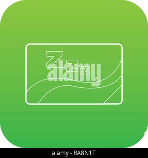 Medical Card der Sleep-Symbol grün Vektor Stock Vektor