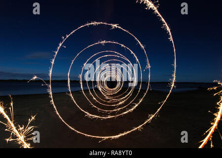 Spirale Wunderkerzen Stockfoto