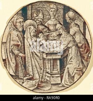 Israhel van Meckenem (Deutsch, C. 1445 - 1503), die Beschneidung, C. 1470-1480, Gravur. Neuerfundene Stockfoto