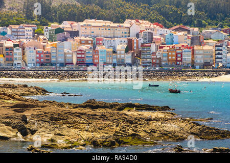 A Guarda, Espanha - Mai 03, 2018: Häuser am Rande des Hafens von A Guarda Pontevedra, Espanha Stockfoto