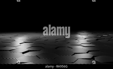 3D-rendering Bild von Hexagon carbon Hintergrund Stockfoto