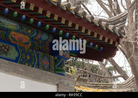 XI'AN, Shaanxi, China - 8. DEZEMBER 2018: die schönen und alten Gebäude im Da Ci'en Tempel Komplex um die Große Wildgans-Pagode - Imagen Stockfoto