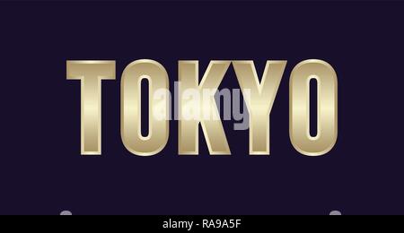 Tokyo City Typografie vektor design. Grußansagen für T-Shirts, Poster, Karten und mehr Stock Vektor