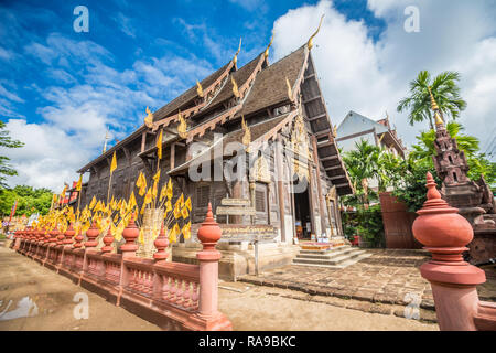 Teakholz Tempel von Chiang Mai Stockfoto