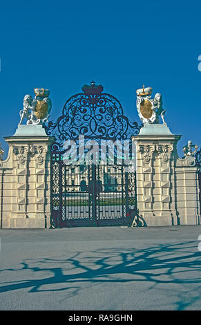 Wien Österreich Schloss Belvedere Main Gate Europa Broque 1728 Stockfoto