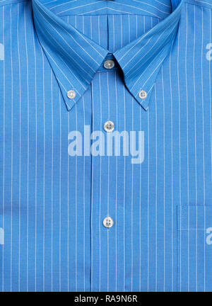 Herren Blau Hemd mit Button-down-Kragen. Stockfoto