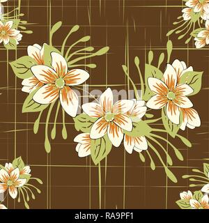 Nahtlose Muster mit Phantasie Blumen, Blumenschmuck Abbildung curl. Paisleymuster Hand gezeichneten Elemente. Home Decor. Vector EPS 10. Stock Vektor