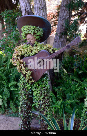 Mariachi Formgehölze, San Diego Botanischer Garten, Quail Botanical Gardens, Kalifornien, saftig, Sukkulenten, Garten, Design, Kunst, Installation, Wohnen, growin Stockfoto