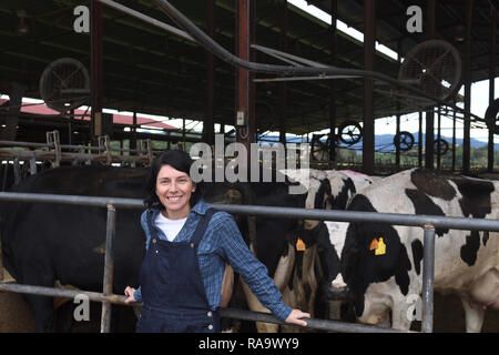 Porträt einer Bäuerin Stockfoto