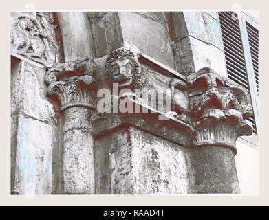 Latium Viterbo Capranica portale Romanico, dies ist mein Italien, die italienische Land der Geschichte, Mittelalterliche neuerfundene Stockfoto