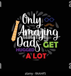 Vatertag Sagen und Zitate. Nur erstaunlich Vati Stock Vektor