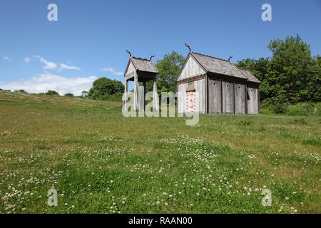 Viking Stabkirche von Moesgaard, Dänemark Stockfoto